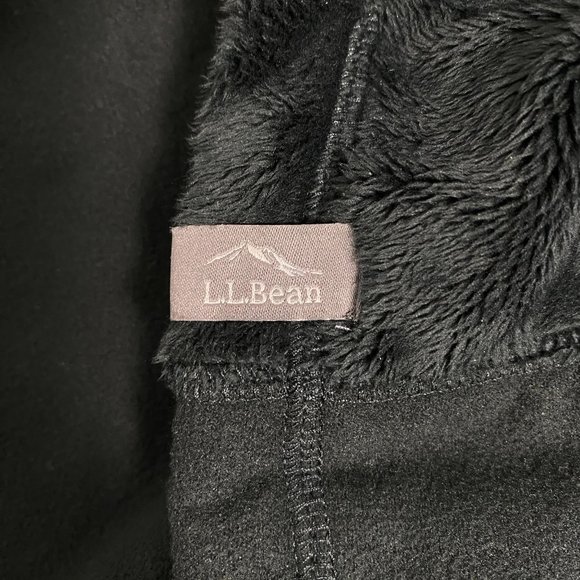 LL Bean Womens Vest Sweater Zip Up Fleece Recycled Black Sz 2XL - Picture 5 of 11